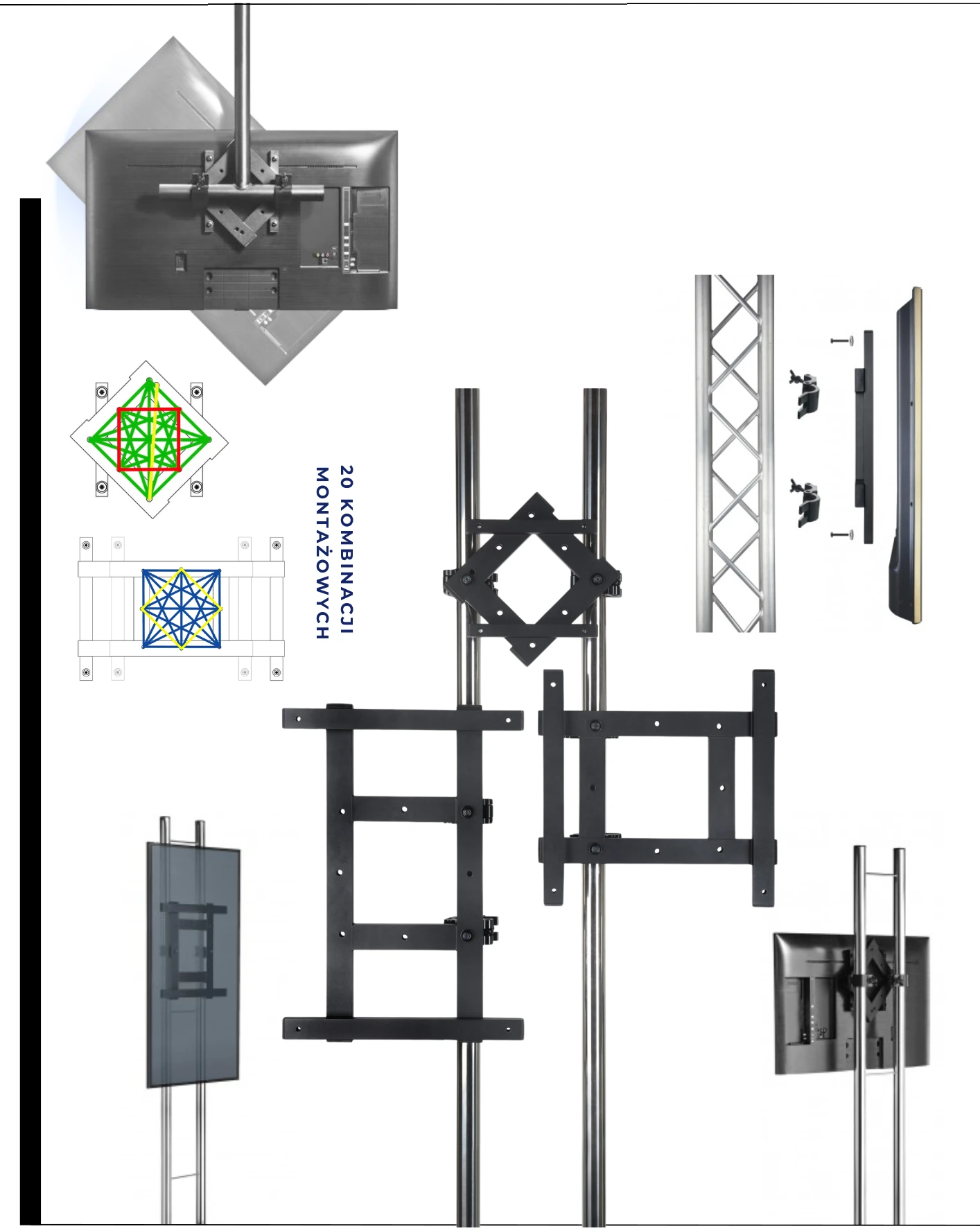 ViTi Back - 360-degree rotation, panning and mounting combinations